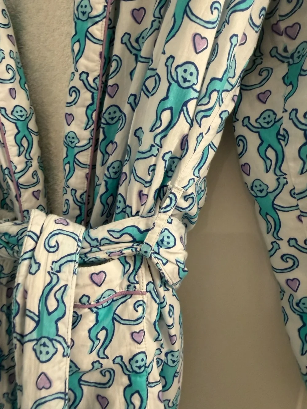 Roller Rabbit Lovely Monkey Cosmo Robe - Picture 7 of 12